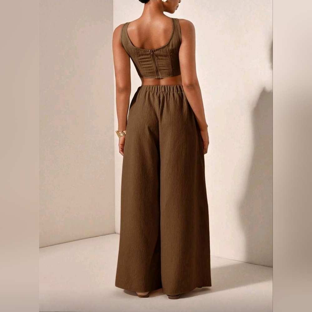 Shein Wideleg Pants Set - Picture 3 of 7
